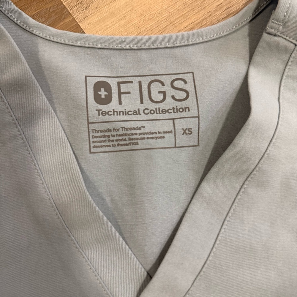 Figs Sky Blue Scrub Top - Picture 2 of 2
